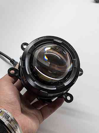 Противотуманные фары LED линза универсальная 3,5 дюйма 90мм туманка 60 ватт белая/желтая (два режим) Харьков