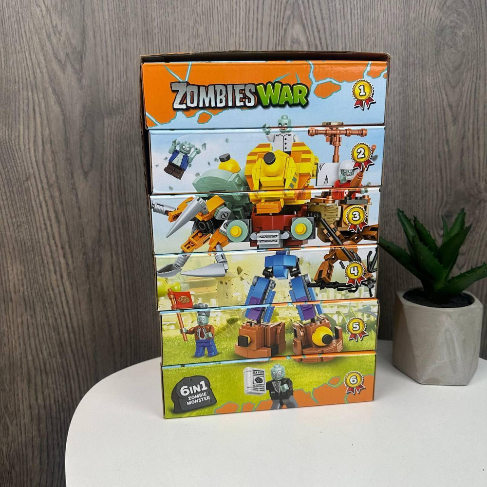 Дитячий конструктор Рослини проти Зомбі 7234 Plants vs Zombies фігурки набір з 6 коробок ( 21216 ) Харків - фото 9