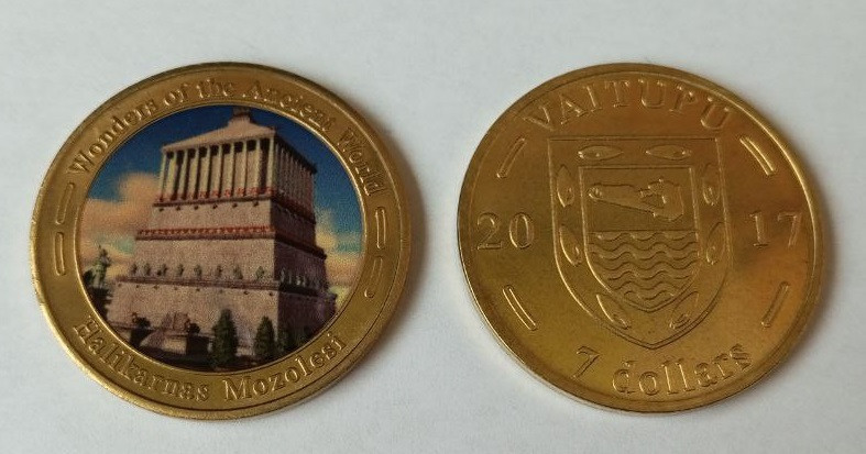 Вайтупу 7 долларів 2017 монета серії 7 чудес світу МУЗЕЙ В ХАЛІКАРНАСІ Полтава - фото 1