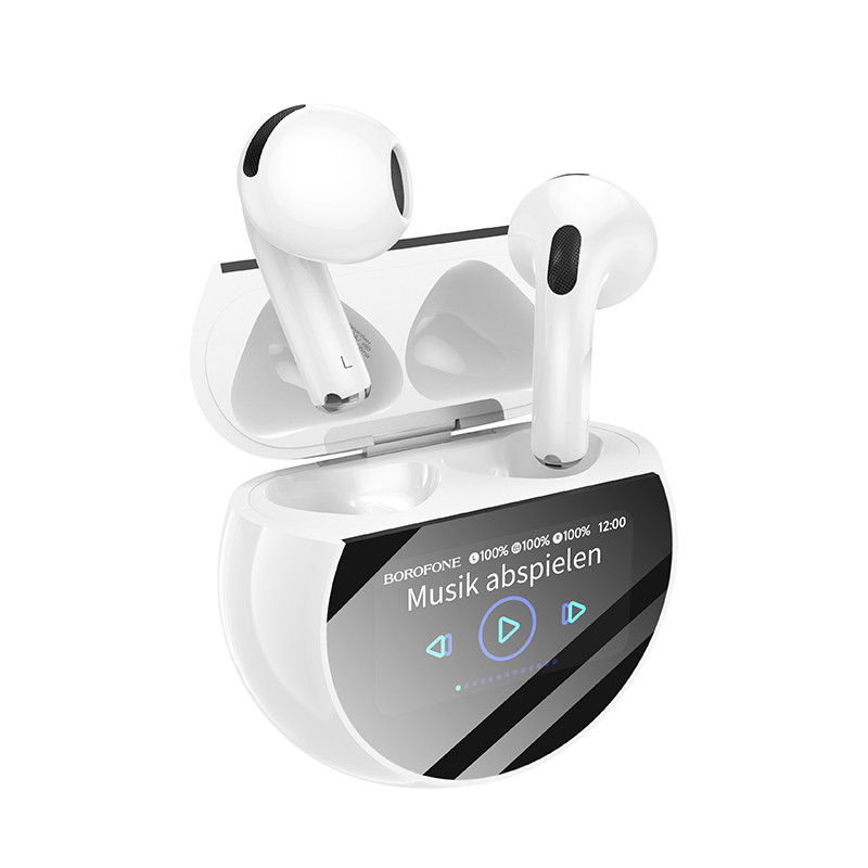 Бездротові навушники BOROFONE BW87 Mist true wireless BT headset with touch screen White Київ - фото 7