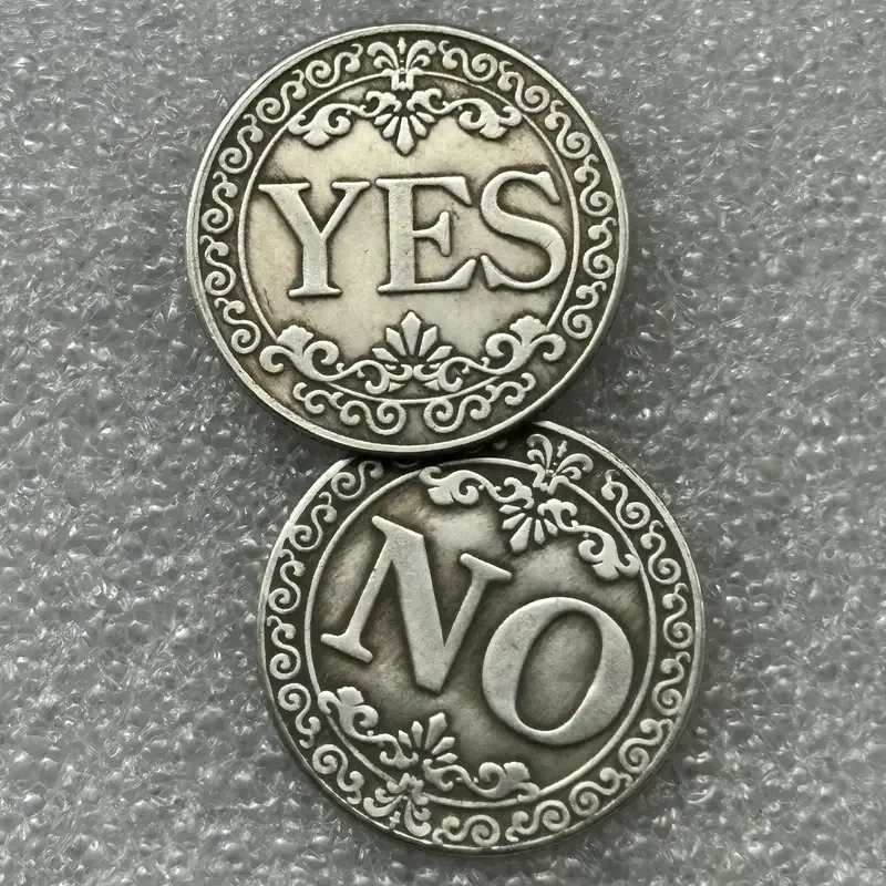 Монета “Да/Нет” 25 мм — двусторонняя металлическая монетка для принятия решений, гаданий, подарка Киев - изображение 1
