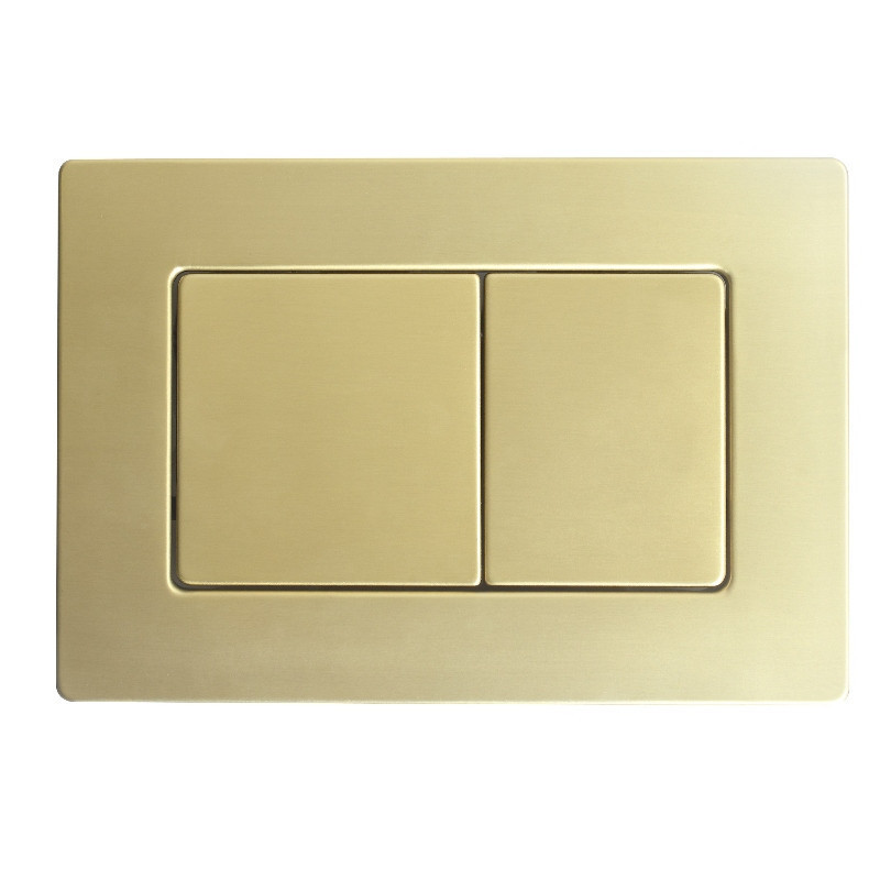Панель змиву Koer KT-0612-12 240x160x10mm з нержавіючої сталі, кнопка квадр. (колір матове золото) (KR6121)   ( 21710 ) Харьков - изображение 3