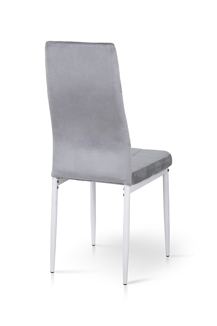 Стілець Айс, білий/велюр світло-сірий Киев - изображение 5