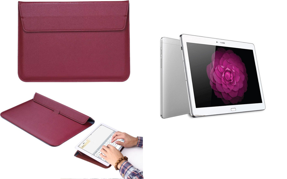 Чехол-конверт VitoCase для HUAWEI MediaPad M2 10.0, с функцией подставки для планшета Бордовый Киев - изображение 1