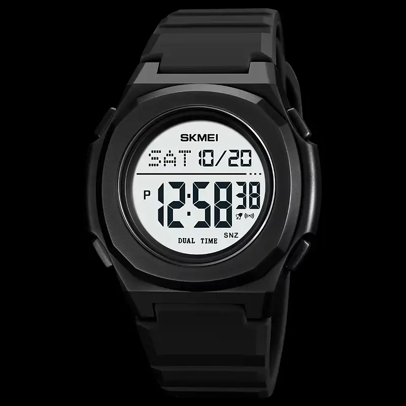 Спортивные наручные часы Skmei 2023 (Черный с белым) Винница - изображение 6