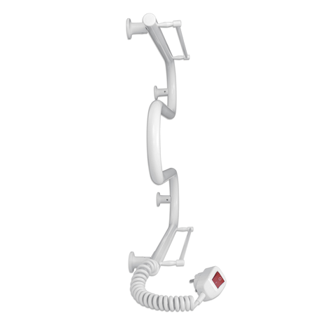 Электрический полотенцесушитель Laris Зебра ЗМЕЕВИК 25 500Х500 с полками (белый) Київ - фото 5