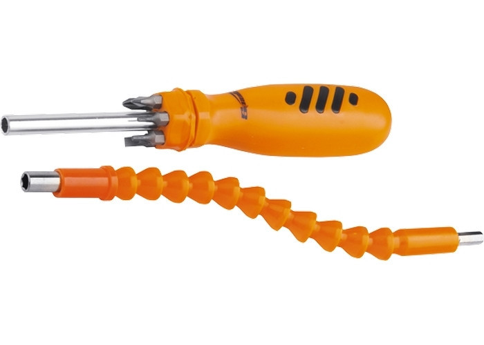 Отвертка телескопическая, набор бит, 6 шт., магнитный стержень,гибкий привод, 1 шт. SPARTA Полтава - изображение 1