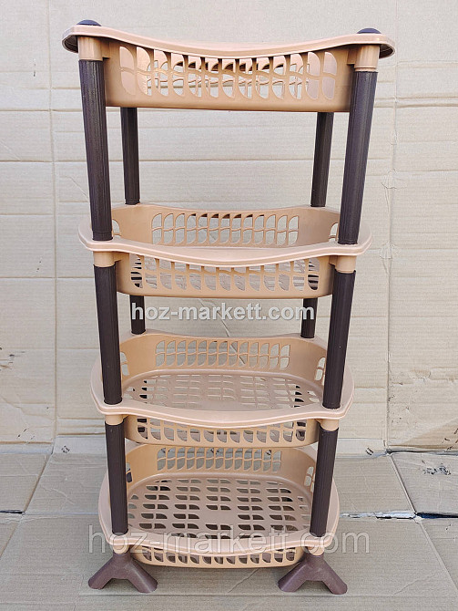 Полиця етажерка пластикова для ванни та кухні бежева Харків - фото 4