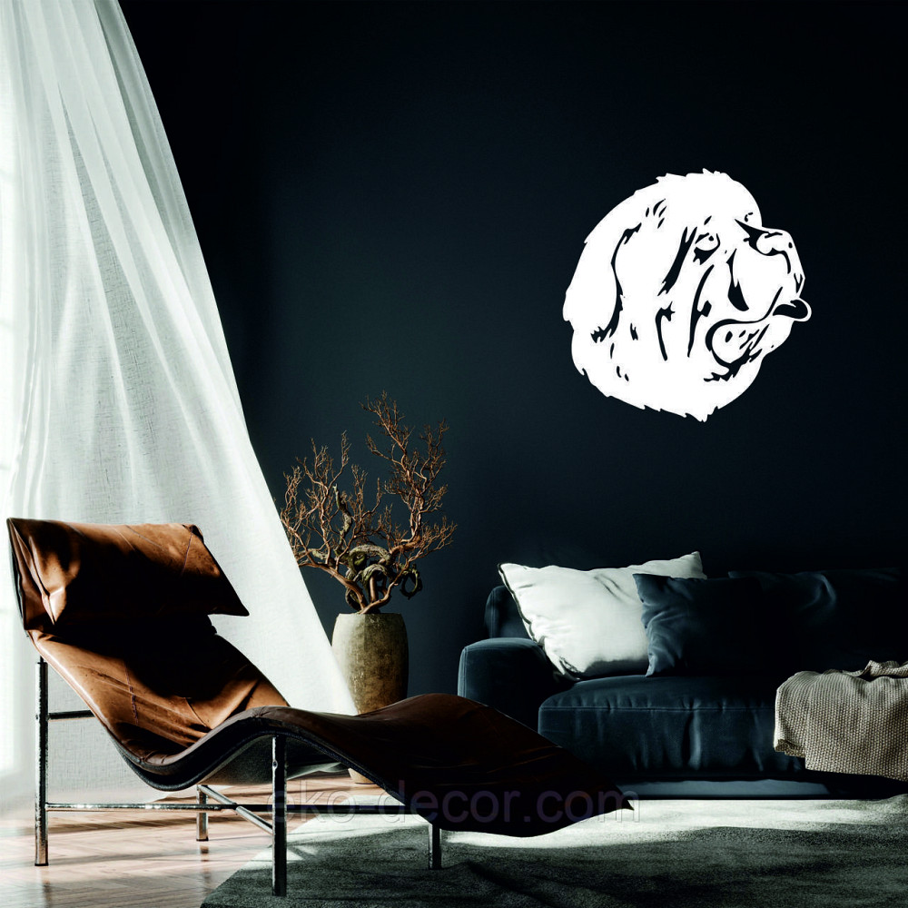 Декоративне настінне Панно «Мастиф», Декор на стіну 70*70 см, Білий Київ - фото 1