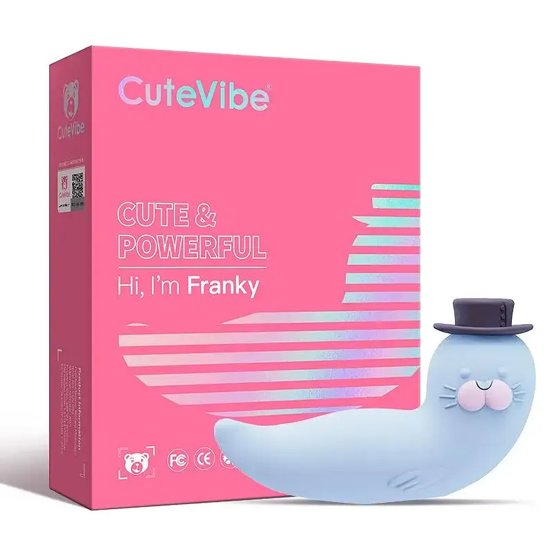 Вакуумний вібратор CuteVibe Franky Blue Львів - фото 5