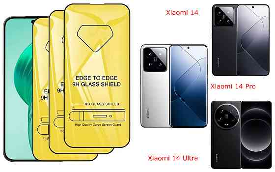 Захисне скло DefenzoGlass для Xiaomi 14, 14 Pro, 14 Ultra – подвійна міцність Київ