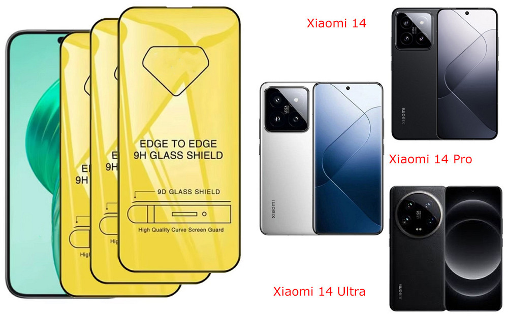 Захисне скло DefenzoGlass для Xiaomi 14, 14 Pro, 14 Ultra – подвійна міцність Київ - фото 3