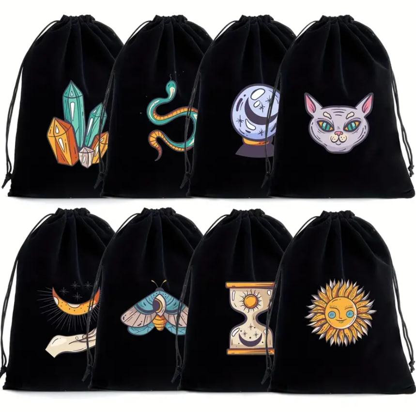 Черный бархатный мешочек для карт Таро или рун (13×18 см) – 8 вариантов дизайна Киев - изображение 1