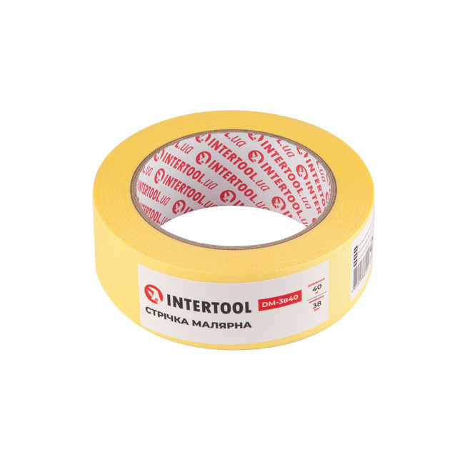 Стрічка малярна 38мм, 40м, жовта INTERTOOL DM-3840 Київ - фото 2
