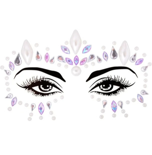 Стрази для обличчя камені one size біло-бузковий Київ - фото 1