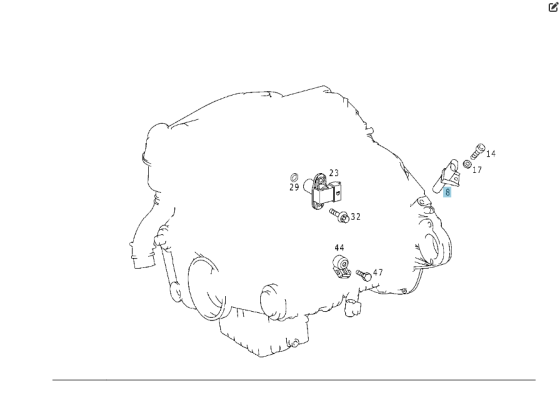 Mercedes-Benz  A0031532728 Датчик положення коленвала OM628 OM646 OM647 OM611 OM612 OM613 M155 M275 M285 OM640 M137 M166 M111 M112 M113 OM668 R4 1.7 Одесса