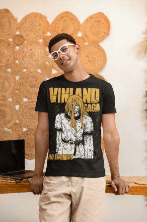 Футболка для мальчика аниме Винланд Сага Тхорфи Вбр оверсайз (рост от 165 до 180 ) Черний AnimeJ0667m Днепр