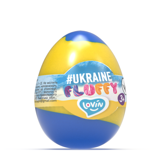 Слайм "Lovin""Fluffy #Ukraine" іграшка-антистрес 40 мл, 81004, шт Київ