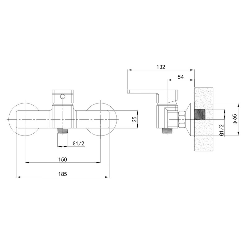 Змішувач для душової кабіни Mixxus Premium LOREN 003 MI6798 Харків - фото 2