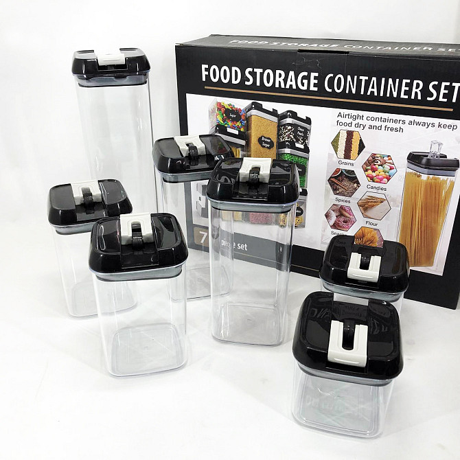 Набір контейнерів для їжі FOOD Storage Container Set на клямках із ущільнювачем із CX-372 7 предметів Київ - фото 7