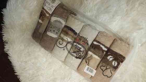 Набор кухонных полотенец “Чашка кофе” 35×75 см – комплект 6 шт | Мягкие, впитывающие, стильные Киев