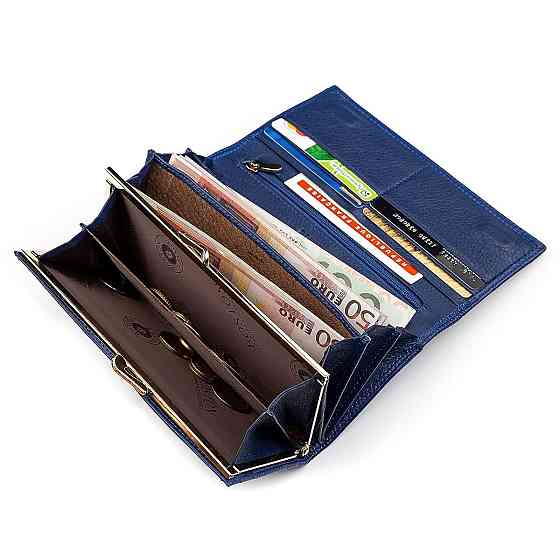 Кошелек женский кожа Синий (Boston) Киев