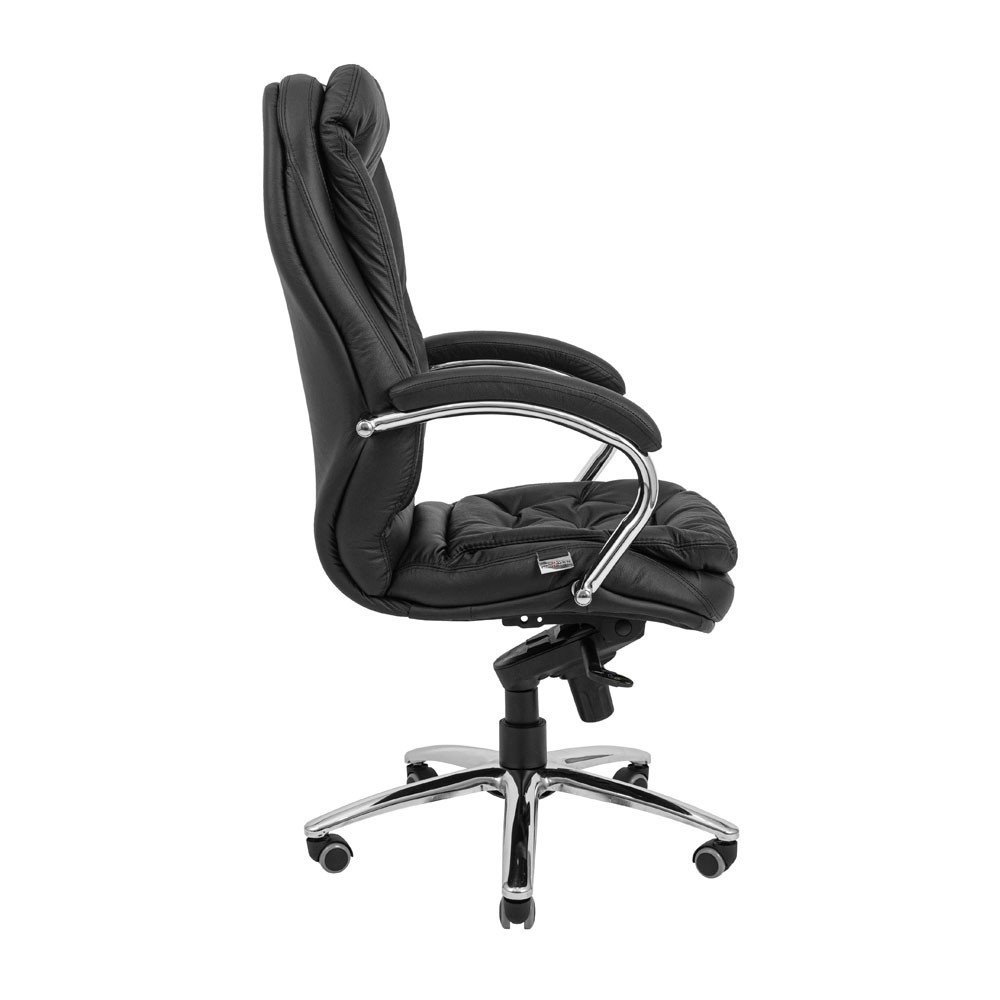 Офисное Кресло Руководителя Venice М3 MultiBlock Хром Кожа Lux Черный Киев - изображение 4
