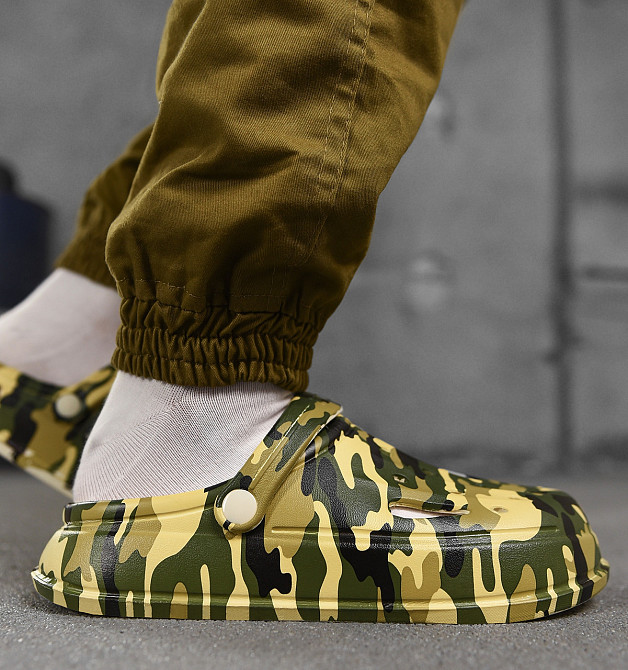 Кроксы мужские мультикам камуфляжные олива хаки сабо Одесса - изображение 5
