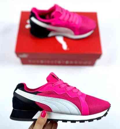 Женские Кроссовки Puma Розовые Тканевые Пума Сеточка (размеры: 36,37,38,39,40) Днепр