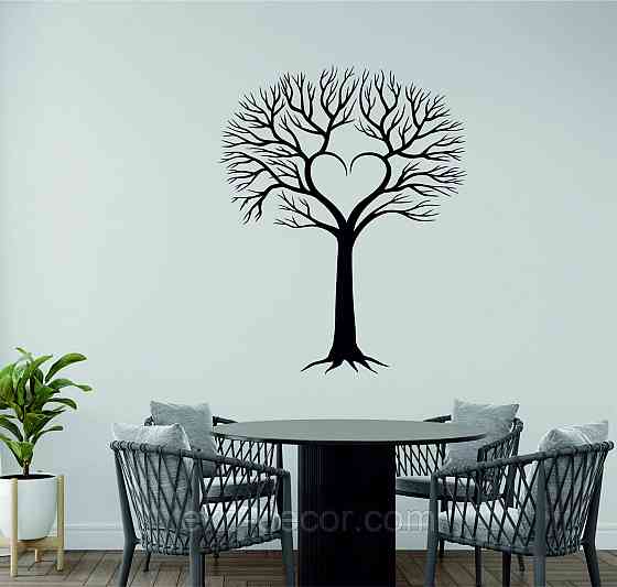 Декоративне настінне Панно «Дерево», Декор на стіну 110*88 см, Чорний Київ