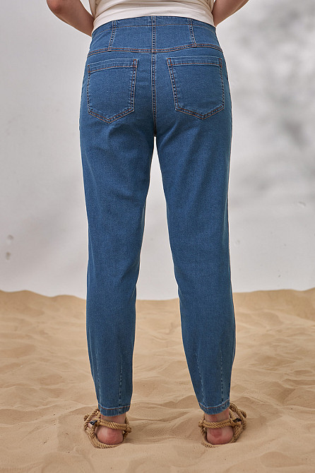 Вільні легкі джинси Mom для вагітних Sheldon denim M Юла Мама Блакитний Кривий Ріг - фото 9