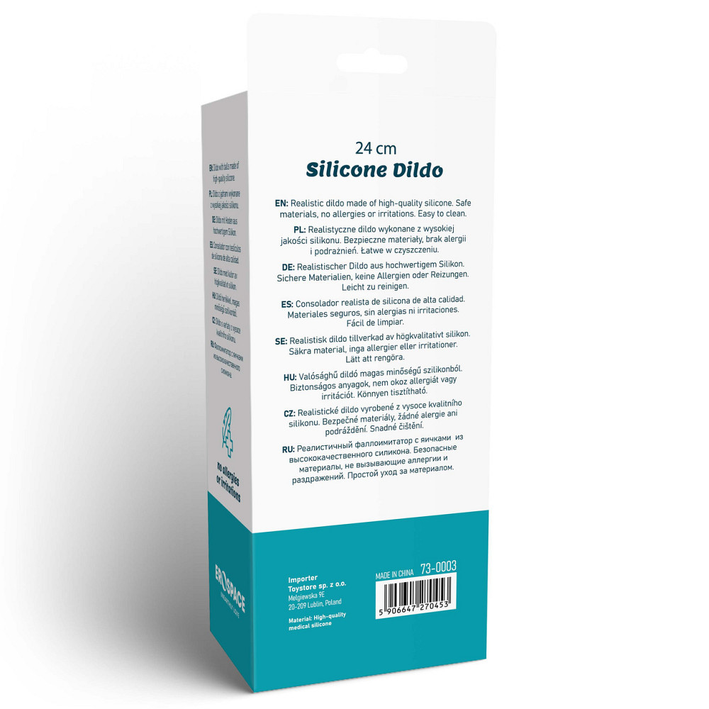 Фалоімітатор - Erospace Natural Play Silicone Dildo D3, 24 см Sex Aura Київ - фото 10