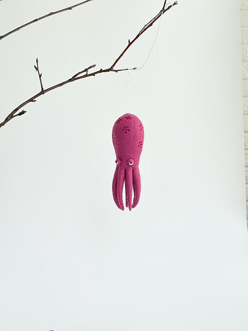 Мягкая фетровая игрушка кальмар ручной работы – безопасная развивающая игрушка Киев - изображение 6