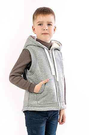 Жилет дитячий, чорний, сірий меланж, молочний топ Крохатушка одяг Київ