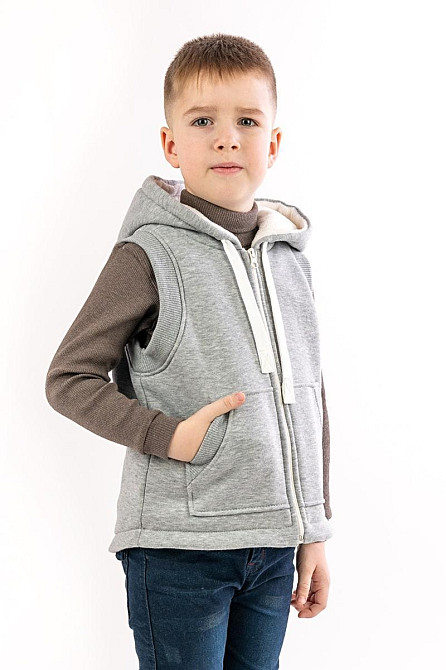 Жилет детский, черный, серый меланж, молочный топ Крохатушка одяг Киев - изображение 5