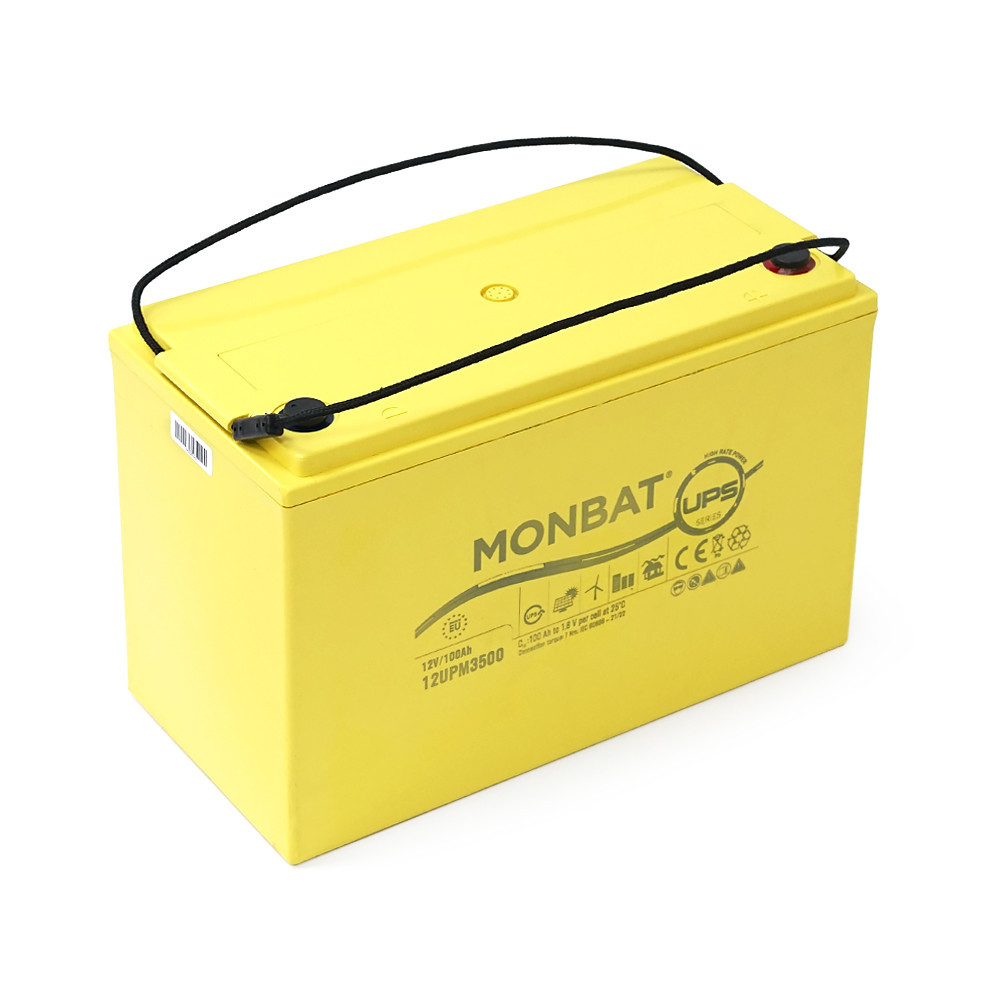 Акумуляторна батарея MONBAT TOP TERMINAL 12UPM3500 AGM 12V/100 Ah, 340x173x220 мм, 35.5 кг Київ - фото 1