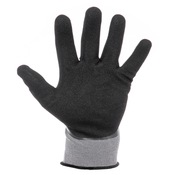 Рукавичка трикотажна з повним двошаровим нітриловим покриттям, базове гладке та пористе на долоні, синтетична, повітропроникна, Киев