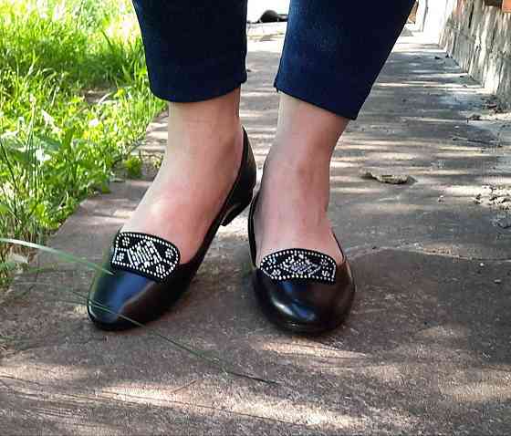 -Жіночі Балетки Чорні Мокасини Туфлі (розміри: 36,37,38,39) — 01-5 Дніпро