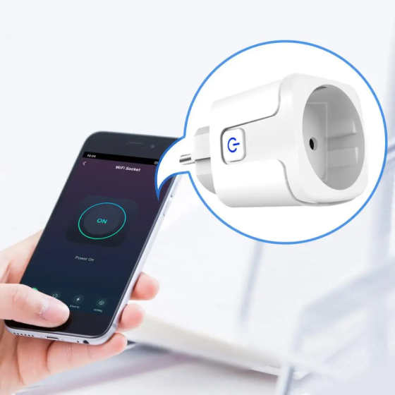 Розумна WiFi розетка 20А з лічильником електроенергії 4400Вт, Tuya Smart / Розетка з таймером та вимикачем Київ