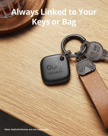 Комплект Bluetooth-трекерів eufy SmartTrack Link (2 шт.) для Apple Find My: Пошук ключів та багажу, Водонепроникний, Black Київ