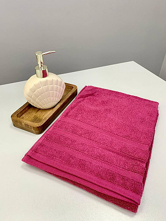 Рушник махровий Ideal Textile Косичка однотонний щільність 500 г/м2 50х100 см (56860731) пурпуровий Чернівці - фото 3