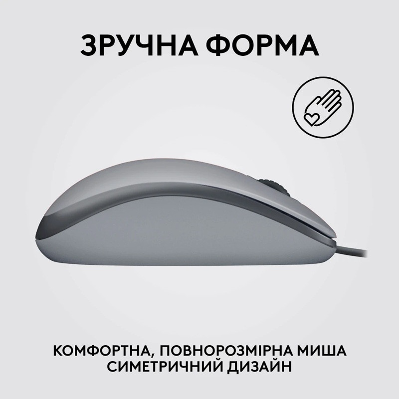 Миша Logitech M110 Silent-MID GRAY-USB-AKOYA (6857585) Киев - изображение 9