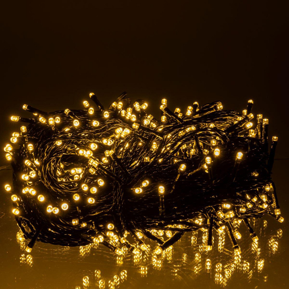 Гірлянда Різдвяна фея вулична 50 (м) 500 LED чорний провід Жовтий CF500L50MBY Київ - фото 2