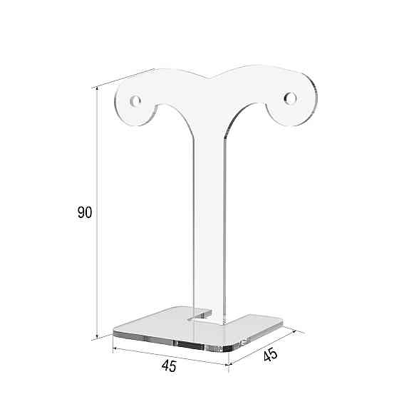 Підставка EKOSTAR під сережки №2 прозора 90 мм Київ