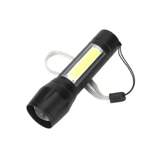Фонарь ручной BAILONG BL-511 COB аккумуляторный LED с USB зарядкой, зумом и COB подсветкой Одесса