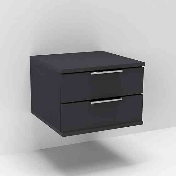 Тумба навесная прикроватная Кристалл, Антрацит, 400/400/290 Львов