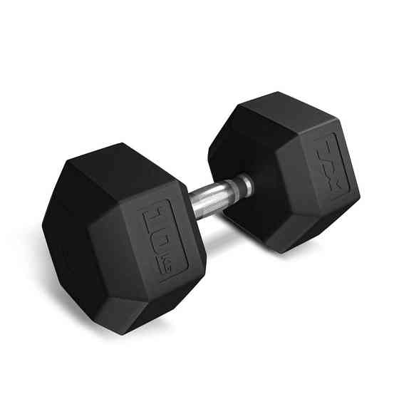 Гантеля шестигранна прогумована TX-100RD Trex Sport 10кг Киев
