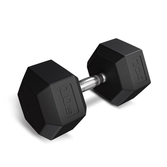 Гантеля шестигранна прогумована TX-100RD Trex Sport 10кг Киев - изображение 1