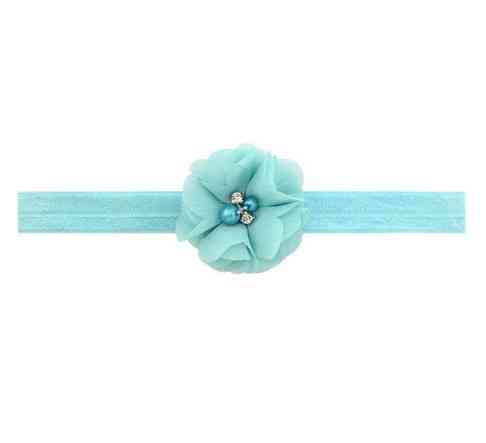 Пов'язка дитяча з квіткою чорний - універсальний (на резинці), квітка 5,5 см Київ