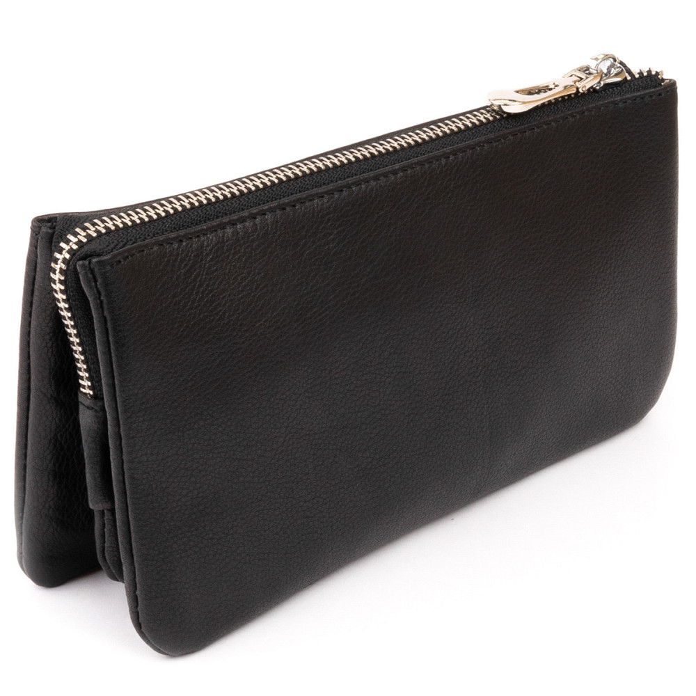 Вместительный клатч на два отделения женский ST Leather 19246 Черный Киев - изображение 2